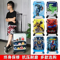 Childrens trolley case 20 inch universal wheel cartoon car trunk can sit password boarding suitcase boy new