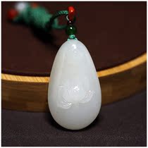 Yawa Jade Hetian jade pendant Xinjiang mutton white jade butterfly love flower pendant old pit fine material 30g 0437 K6