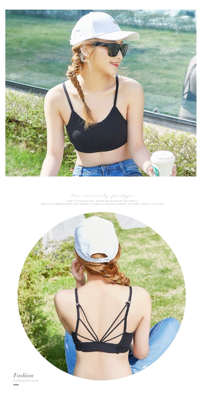 Tube top no rims girl sling vest sport bra phần ngắn Học sinh Hàn Quốc làm đẹp lưng đồ lót quấn ngực chạm đáy