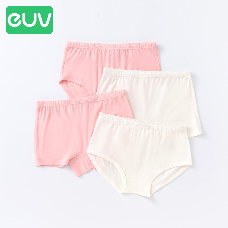 euv girl modale underwear triangle children four-corner shorts CUHK girl girl four-corner flat pants don't clip fart