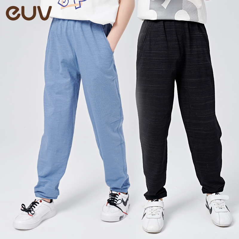 euv boy pants summer style children anti-mosquito pants boy summer pure cotton CUHK boy spring autumn season thin pants with long pants