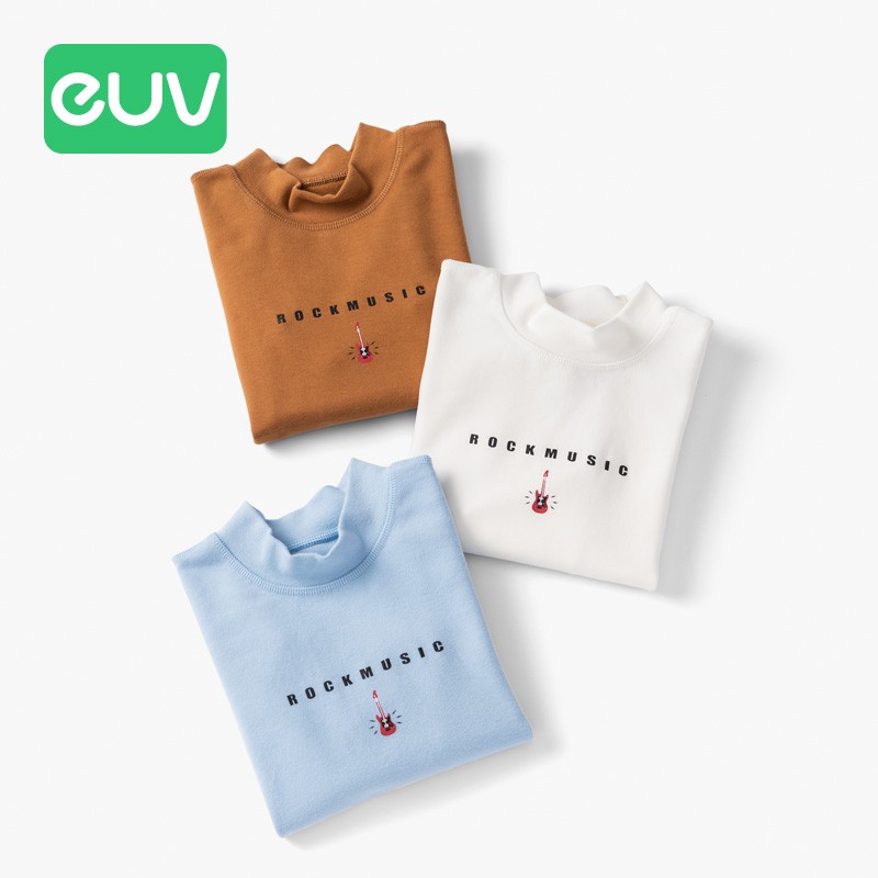 (29 yuan clearance) euv children's bottoming shirt spring and autumn boys and girls long-sleeved t-shirt baby high-necked autumn top