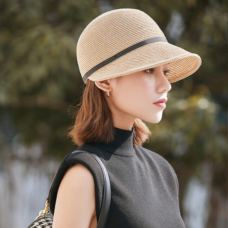 Straw Hat Women's Summer Duck Tongue Cap Sunscreen Sunbeds Thin cover Day style 2021 New fashion sun hat