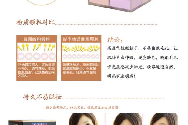 Four Powder Story Powder Set Powder Picasso Bốn màu Si Gongge Powder Powder Control Concealer Set Brush - Quyền lực phấn phủ cho da dầu mụn