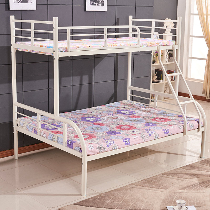Up and down iron frame bed two layers of thickening and reinforced adult 1 5 m 2 m high and low iron double - deck adult bed