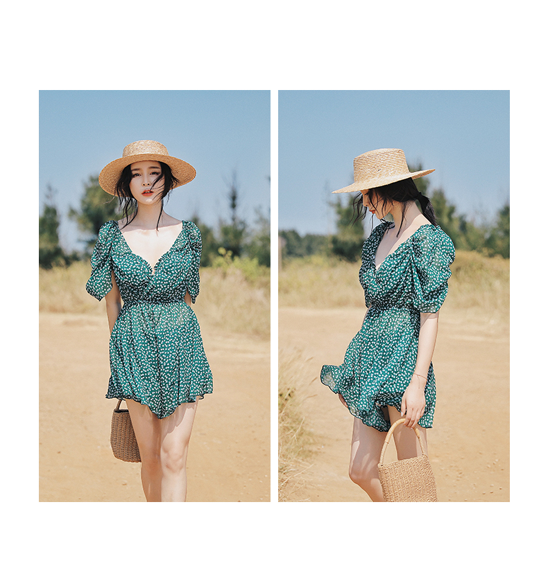 Cặp đôi mới 2018 đồ bơi nữ xẻ bikini che bụng thon gọn bảo thủ gợi cảm Hàn Quốc mùa xuân siêu nóng - Vài đồ bơi 	đồ đôi đi biển cặp	