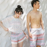 Cặp đôi đồ bơi nữ chia ba mảnh nước hoa nhỏ Hàn Quốc ngực nhỏ thu thập bảo thủ mỏng nhỏ áo tắm kỳ nghỉ tươi