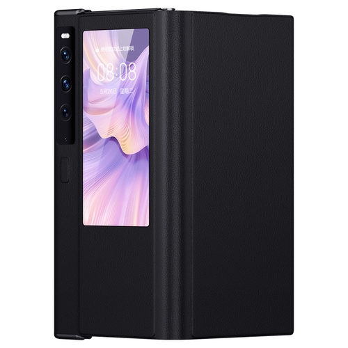 Huawei, совместимый складной раскладной чехол для телефона, ультратонкая защитная сумка, складывающийся экран, из натуральной кожи, защита при падении