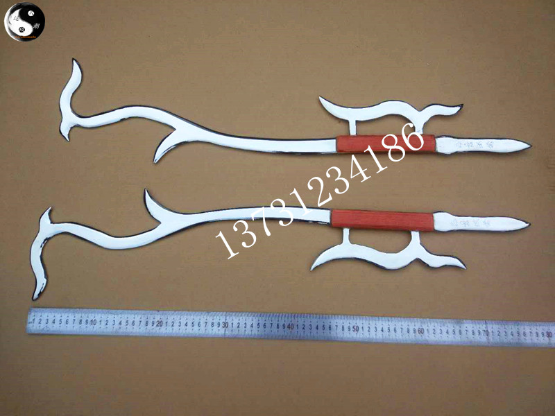 Stainless Steel Tiger Head Double Hook Ruyi Twin Hook Performance Double Hook Ruyi Tree Rangers Hook for unopened blades