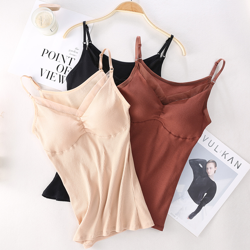 Net red hot style beautiful back underwear camisole women's inner strap chest pad sexy wrap chest bottoming shirt top summer outer wear