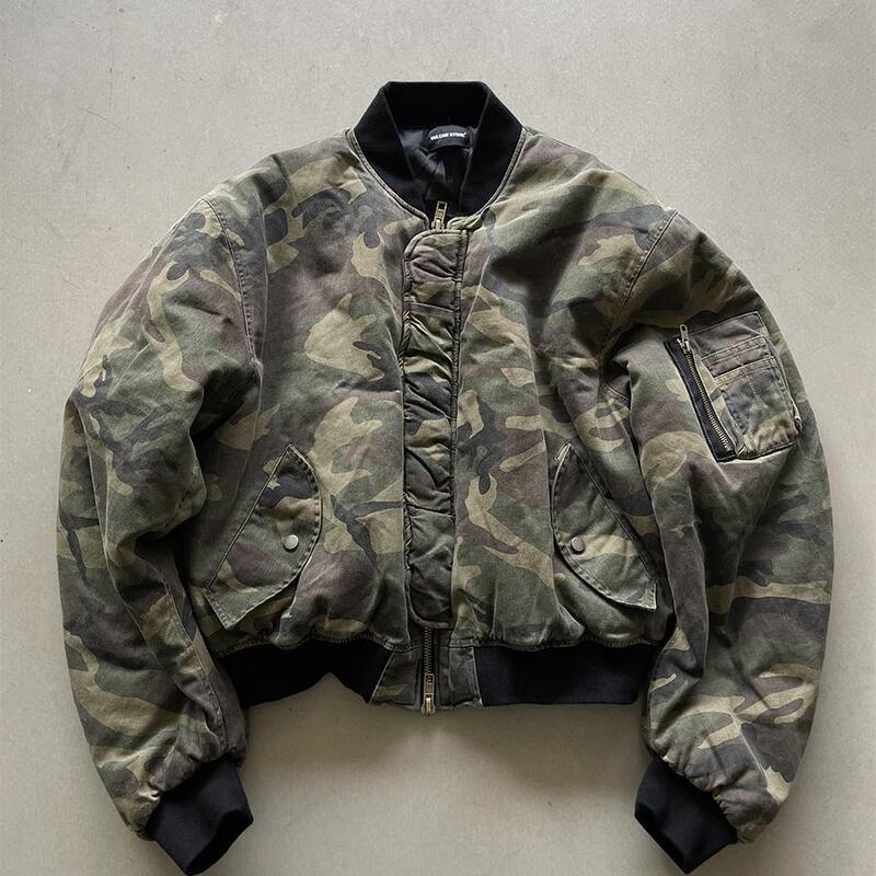 「Rabbit.B」Vulcan Cotton Jacket Windproof Waterproof Silhouette Camouflage Warm Air Force Jacket Bomber
