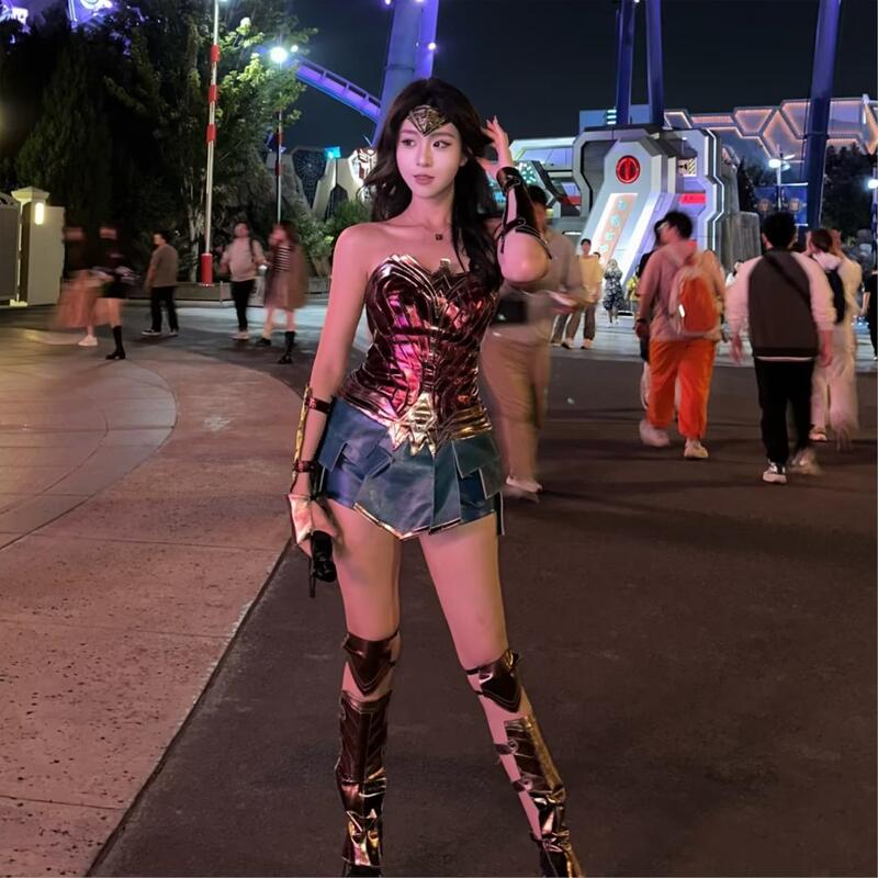 Wonder Woman Cos Costume Halloween Costume Adult Female Cosplay Superhero Alliance Role-Playing Costume Wonder Woman Cos Costume Halloween Costume Adult Female Cosplay Superhero Alliance Role-Playing Costume