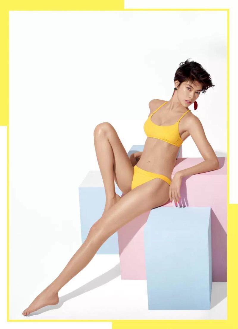 Женская плавках 意大利calzedonia diana 黄色背心吊带式比基尼泳裤 rc0/sa0 1612