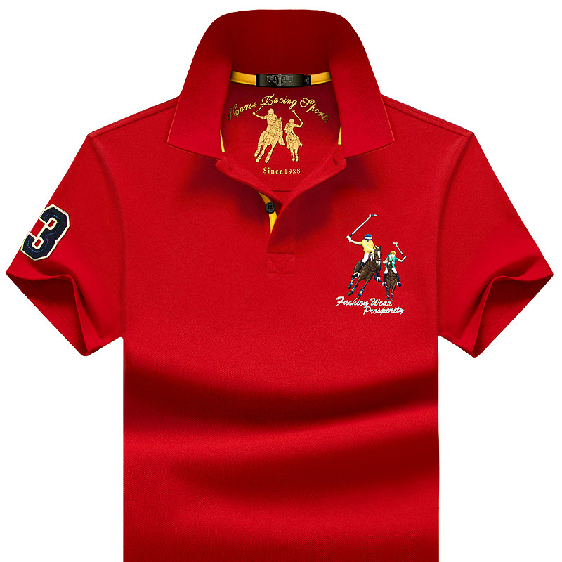 Rav Laurenma ball polo polo shirt pure cotton business T-shirt half sleeve turnover with upper clothes dad men's men short sleeve T-shirt