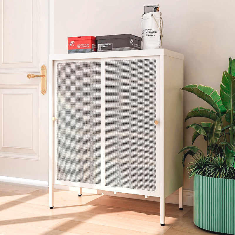Shoes cabinet new 2021 exploits light and luxurious style sumpchback cabinet Home doorway Entrance Cabinet Balcony push-pull net door Shoe cabinet