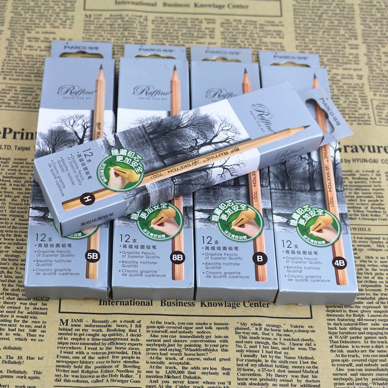 Marco 7001 Log pole art drawing sketch Multi-grayscale drawing pencil exam pencil sketching sketch