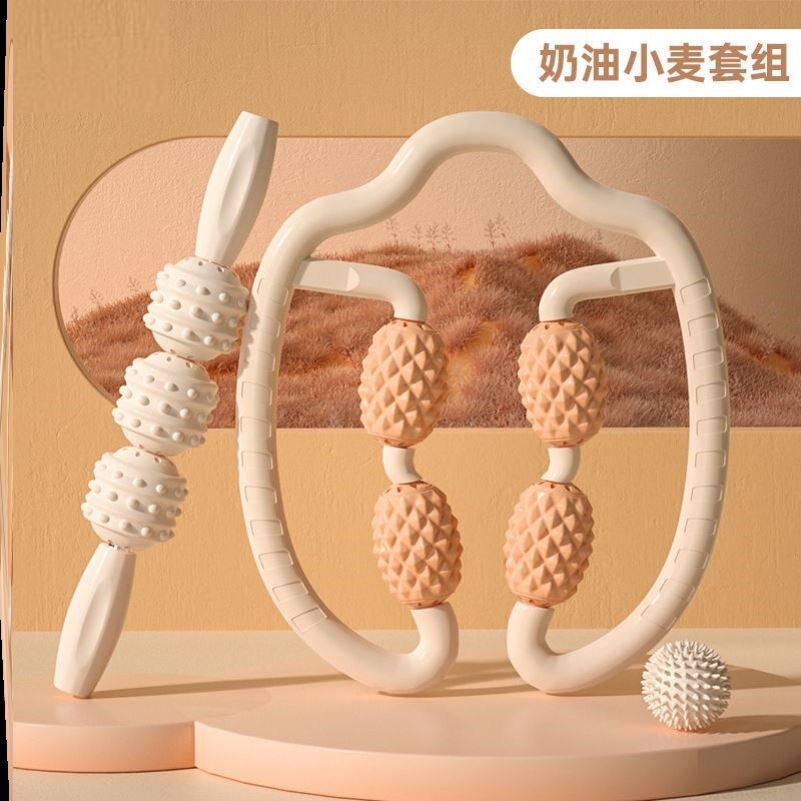 Neck massage roller stick calf meridian universal arm press cervical vertebra artifact manual neck lymphatic dredging and detoxification