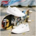 Giày Li Ning Giày nữ bình thường 2018 thu đông mới da trắng thấp để giúp giày trắng nhỏ giày sneakers giày sport Dép / giày thường