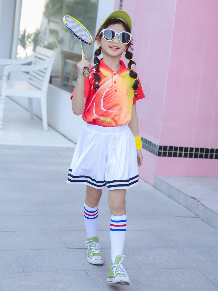Jingmai children's badminton suit quick-drying training suit boys table tennis sportswear girls skirt pants tennis skirt