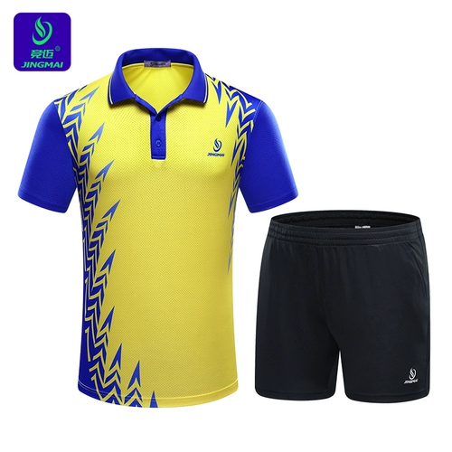 Форма для бадминтона, быстросохнущий комплект, волейбольная футболка для настольного тенниса для влюбленных, короткий рукав