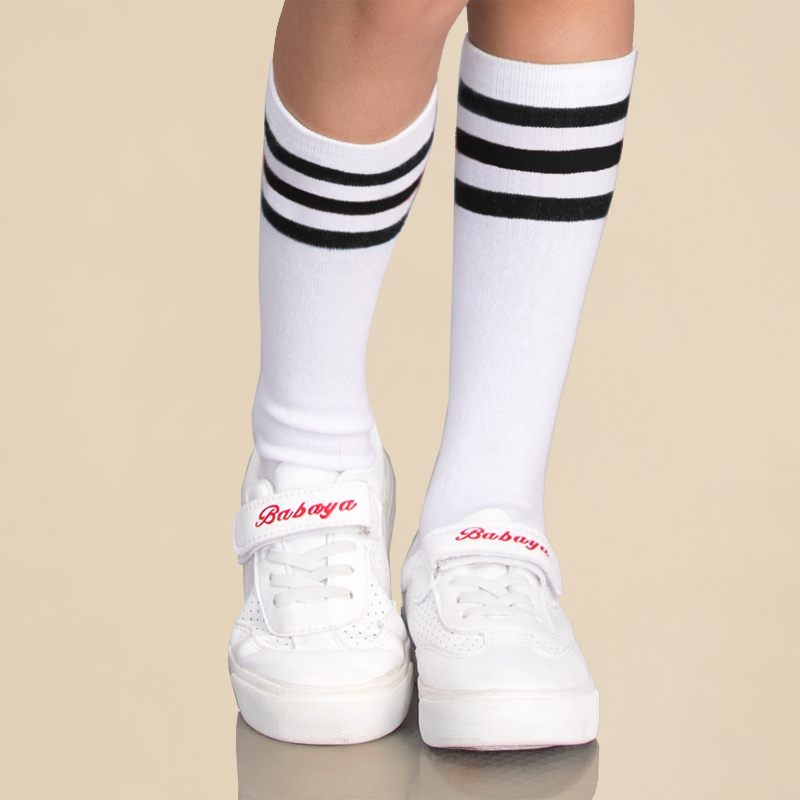 Jingmai summer thin children's football socks Boys middle tube socks Girls long tube baby over the knee children's cotton