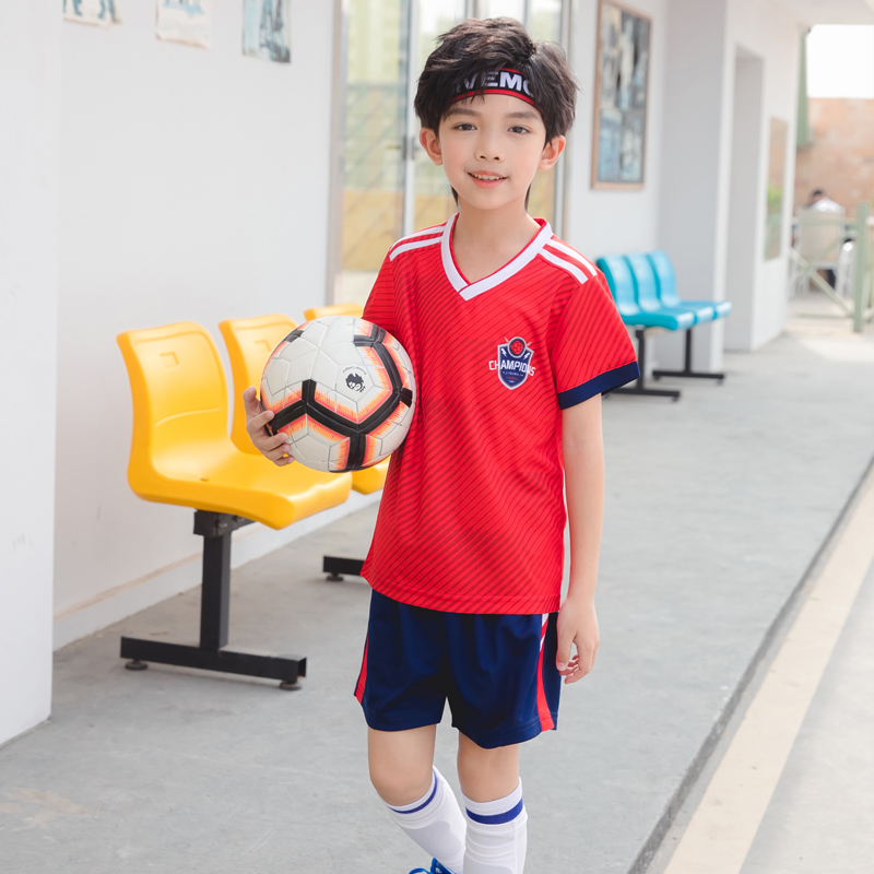 2022 children's football clothes suit sports elementary school children's football clothes training boys customize the print team to wear the jersey