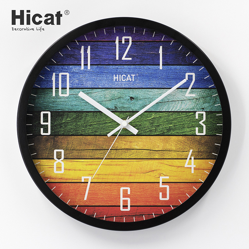 European-style silent wall clock modern simple fashion living room personality quartz clock bedroom light luxury round wall hanging watch watch watch