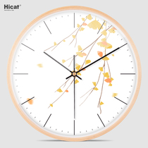 HICAT Simple creative Japanese wall clock personality fashion household quartz clock Living room bedroom silent wall clock