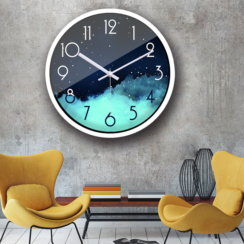 Creative Personality Mute Hanging Clocks Home Nordic Starry Sky Quartz Clocks Table Living Room Art Minima Fashion Bedroom Hanging Watch-Taobao