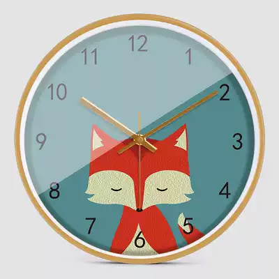HICAT fill contract designer cartoon animal wall clock creative personality fashion children's room mute clock