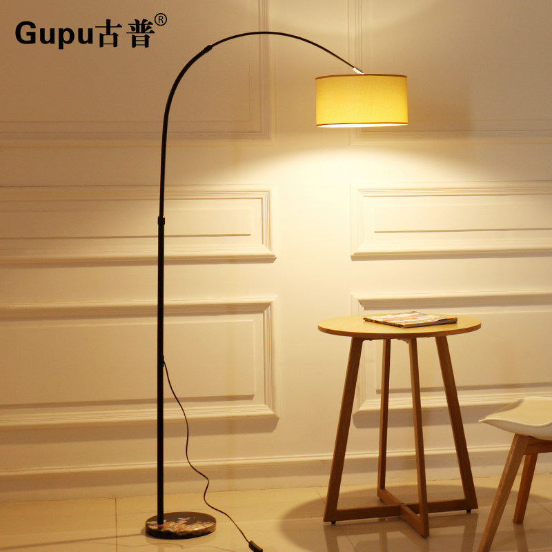 Floor lamp Nordic insLED modern simple fishing lamp Living room bedroom study Mahjong remote control vertical buried lamp