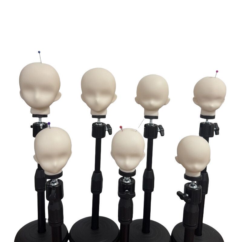 Full-Size Bjd Wig Head Stand, 1/3 Scale, 1/4 Scale, 1/6 Scale, Adjustable Soft Head Stand, Wig Accessory with Pins