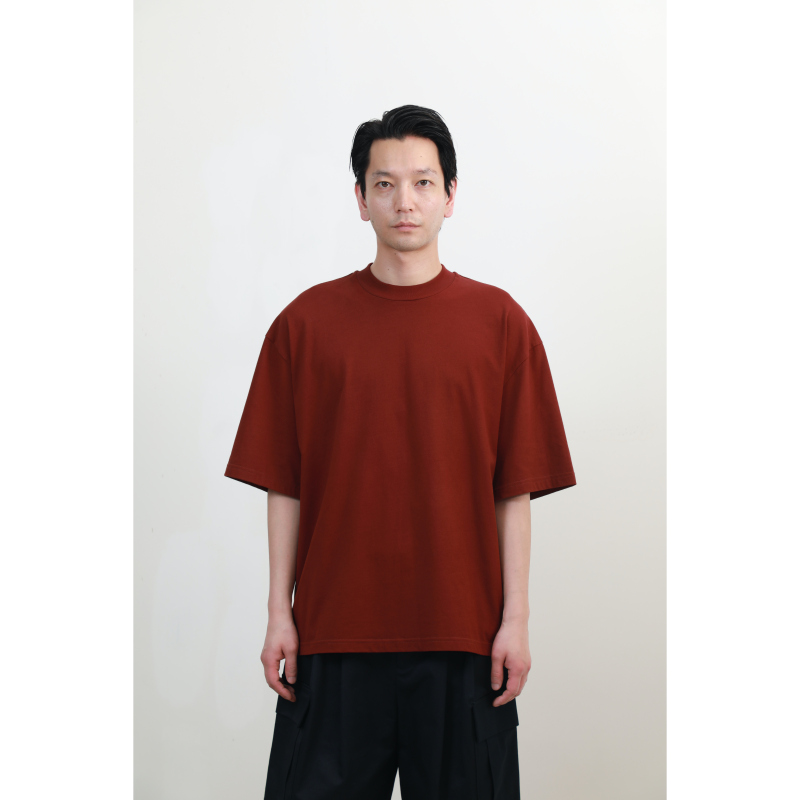Merge Sanding&Cotton T-Shirt High-Count Pure Cotton Brushed Silhouette Short-Sleeve T-Shirt