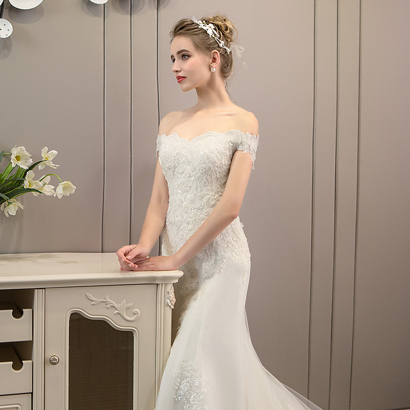 Wedding 2024 new bride, fish tail tail light yarn tourism, Mori, luxurious super immortal light wedding dress is simple and thin Wedding 2024 new bride, fish tail tail light yarn tourism, Mori, luxurious super immortal light wedding dress is simple and thin