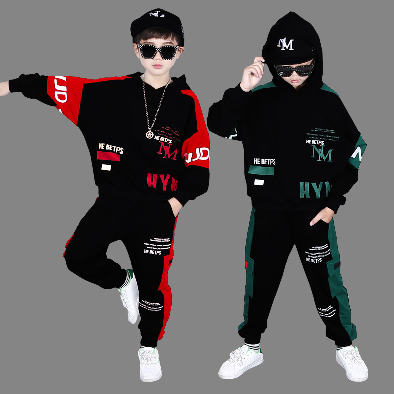 Children's clothing boys autumn suit 2021 new children's foreign school middle school handsome boy leisure sports Korean version of the tide