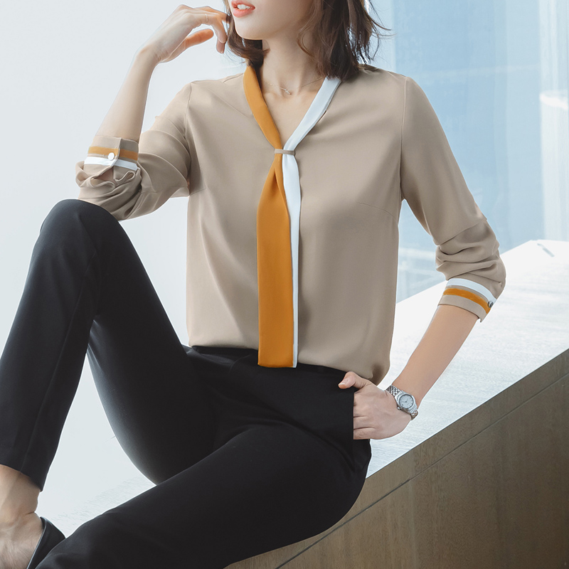 Long Sleeve Snow-spinning Jersey Woman Han Edition 2022 Summer New Casual Loose Shirt Lady Blouse Foreign Pie shirt