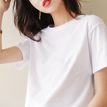 Short Sleeve T-Shirt Woman White Summer 2022 New Loose Jacket Black Korean Version Casual Round Collar Half Sleeve Compassionate