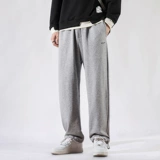 Спортивные демисезонные штаны для отдыха, на шнурках, оверсайз, свободный прямой крой