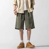 Мужские летние тонкие шорты, зеленые шелковые штаны для отдыха, свободный крой