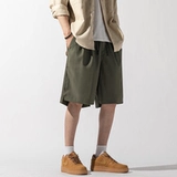 Летние тонкие спортивные хаки шорты, шелковые быстросохнущие штаны для отдыха, свободный крой