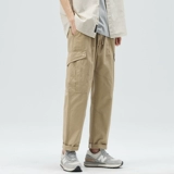 Демисезонные штаны, хаки японские повседневные брюки, свободный прямой крой
