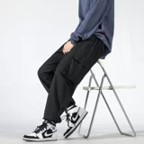 Японские штаны для отдыха, на шнурках, свободный прямой крой, оверсайз, осенние