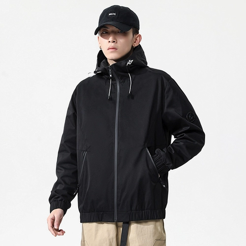 Весенняя трендовая спортивная тонкая осенняя куртка с капюшоном для школьников для отдыха