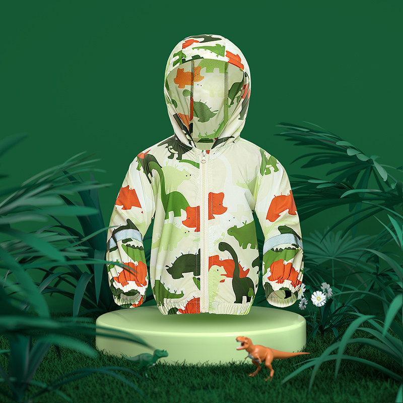 (truly anti-UV) child sunscreen thin breathable baby baby skin clothes male and female air conditioning Shirt