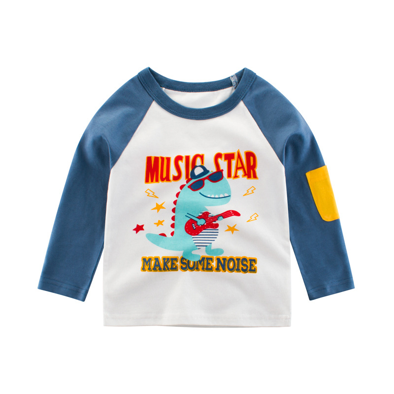 Children T-shirt boy spring autumn 2022 new baby hit bottom shirt with children clothes pure cotton girl long sleeve T-shirt blouse