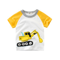 Men and women Baby short-sleeved boys cotton T-shirt half-sleeved top cartoon handsome summer clothes thin childrens Tide brand childrens clothing