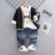 Qiu Si Buckle Smiley Three-Peece Set-Black