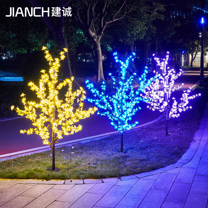 Spring Festival luminous tree led lantern tree outdoor waterproof outdoor courtyard decoration New Year Festival simulation cherry tree light