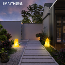 Solar Outdoor LED Emulation Luminous Stone Lamp Waterproof Styling Lamp Villa Courtyard Park Small Road Grass Terrace Lamp