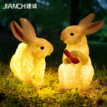 Led luminous animal lamp Solar Courtyard rabbit light Outdoor waterproof garden Villa Landscape Lawn decorative lamp